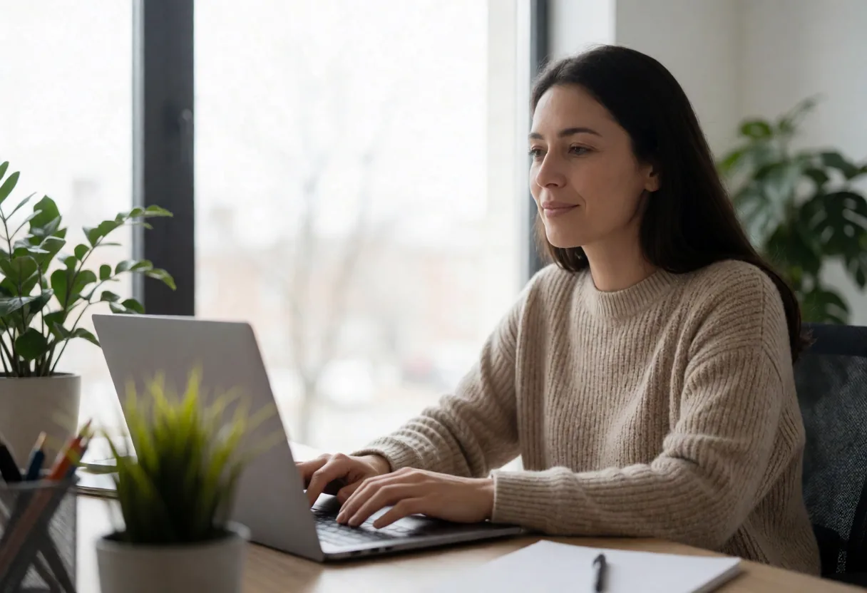 Publisher reviewing an incoming guest post on a laptop