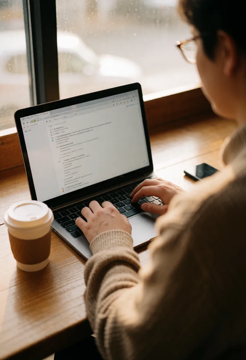 Writer drafting an article for the Consolety network